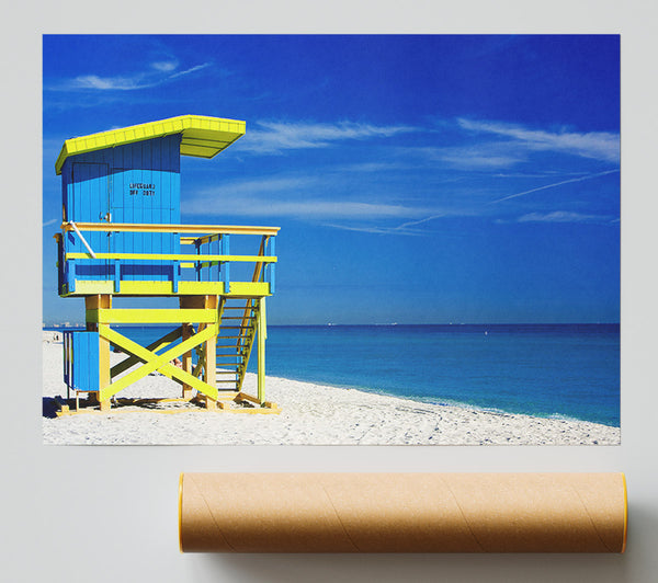 Life Guard Hut Giclee Print
