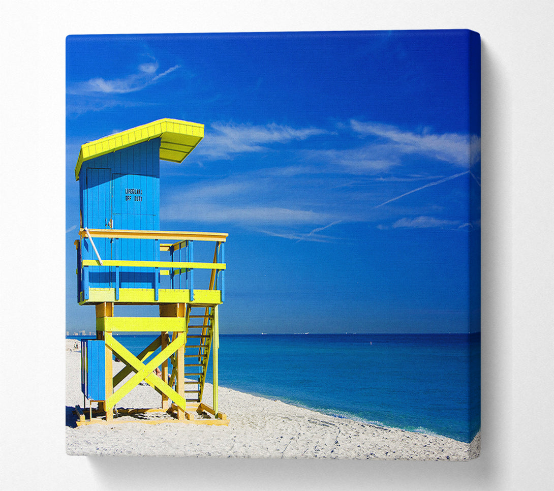  A Canvas Print of Life Guard Hut Canvas Art