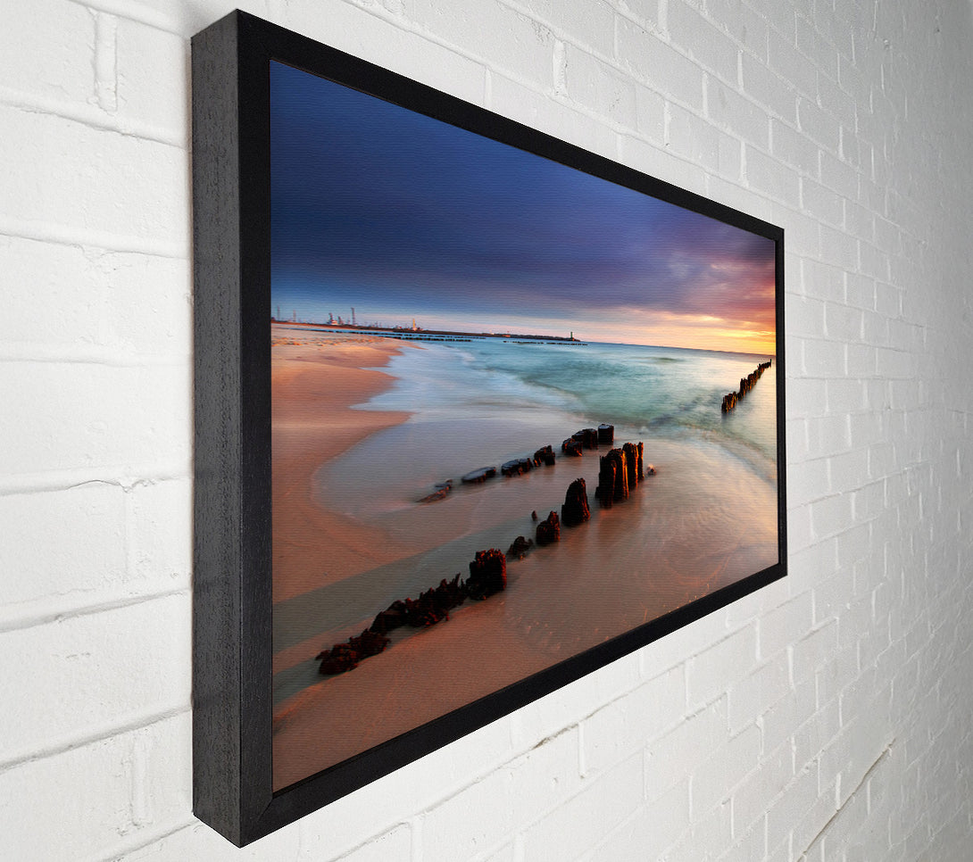  A Canvas Print of Distant Pier Ocean Canvas Print