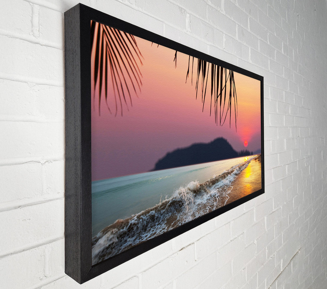  A Canvas Print of Movement Of the Glistening Sunset Canvas Print
