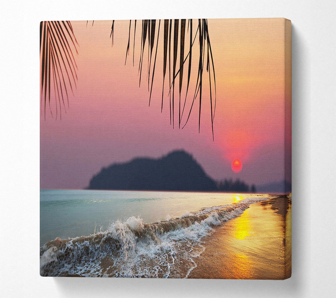  A Canvas Print of Movement Of the Glistening Sunset Canvas Print
