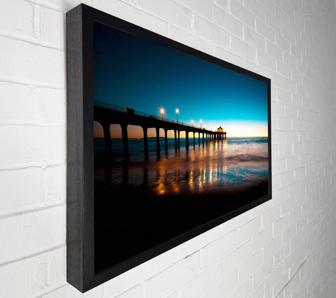  A Canvas Print of Pier Light Glow Canvas Wall Art