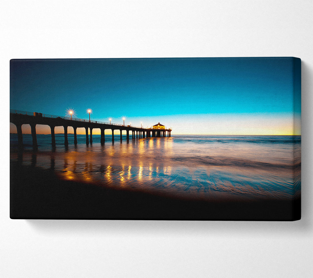  A Canvas Print of Pier Light Glow Canvas Wall Art