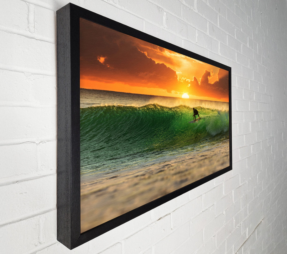 A Canvas Print of Surfer Sunset Canvas Wall Art