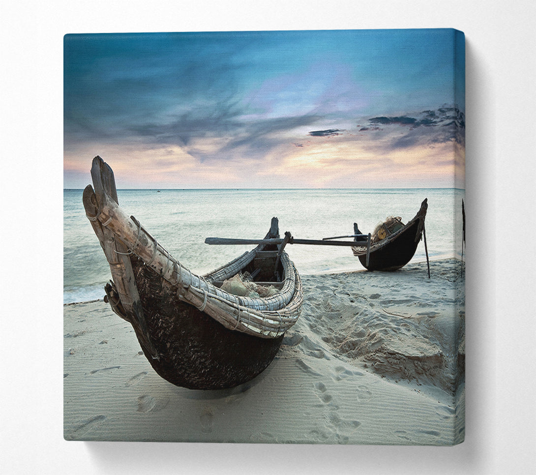  A Canvas Print of Fishing Boat At Dusk Canvas Wall Art