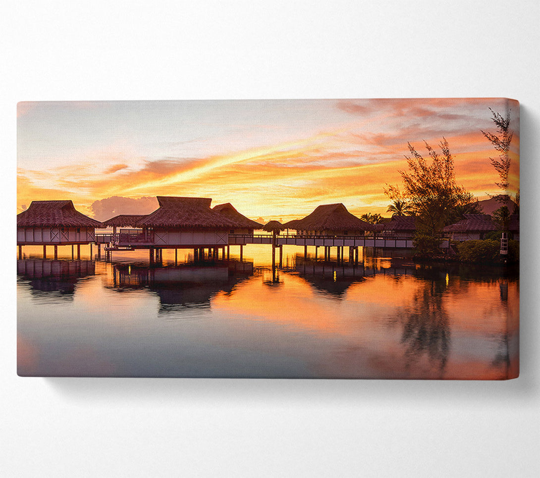  A Canvas Print of Sunset Reflections Canvas Wall Art