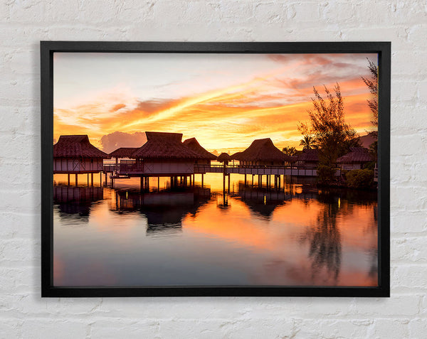 Sunset Reflections Framed Print