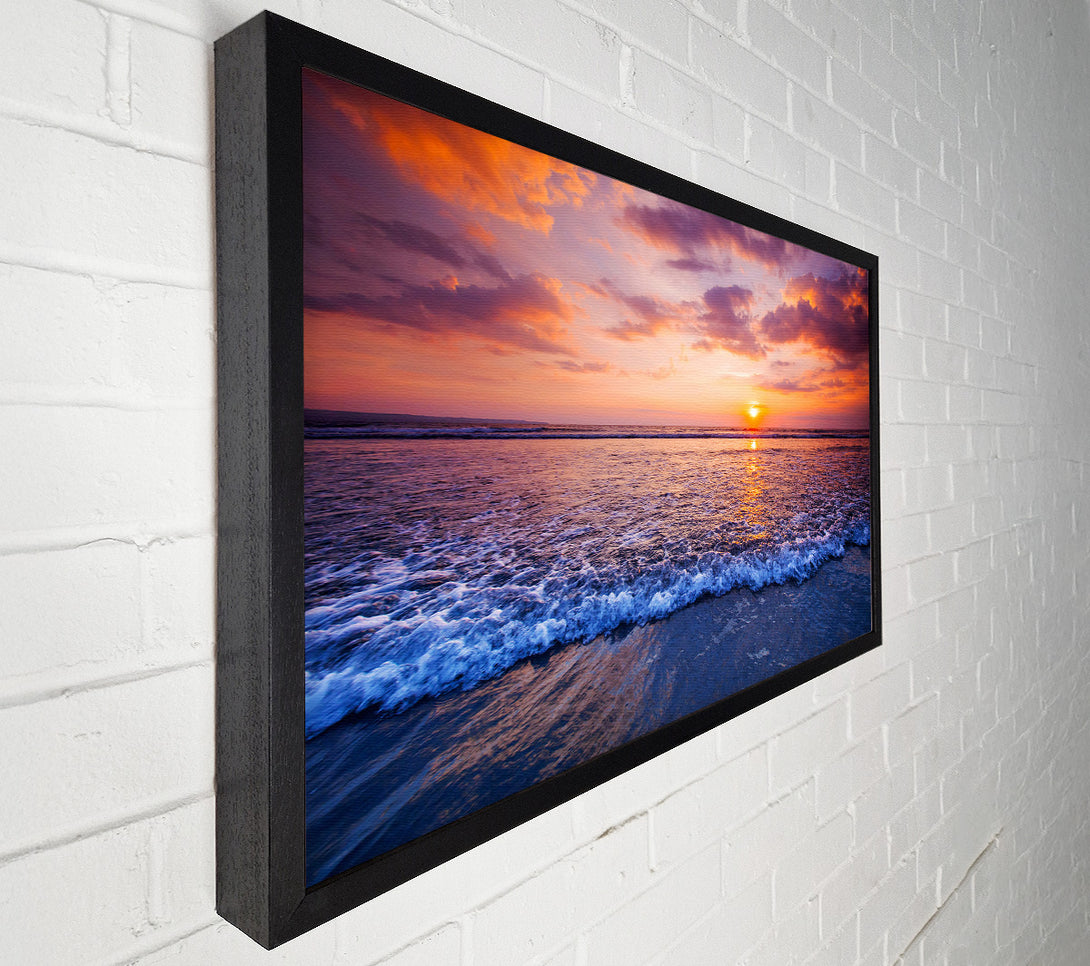  A Canvas Print of Blue Ocean waves Canvas Wall Art