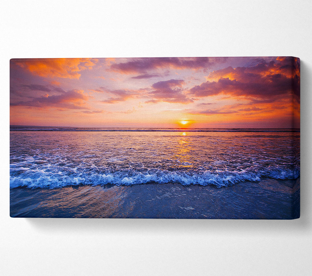  A Canvas Print of Blue Ocean waves Canvas Wall Art