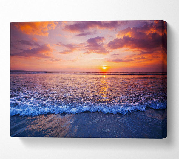  A Canvas Print of Blue Ocean waves Canvas Wall Art