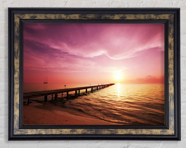 Sailboat Ocean Framed Print