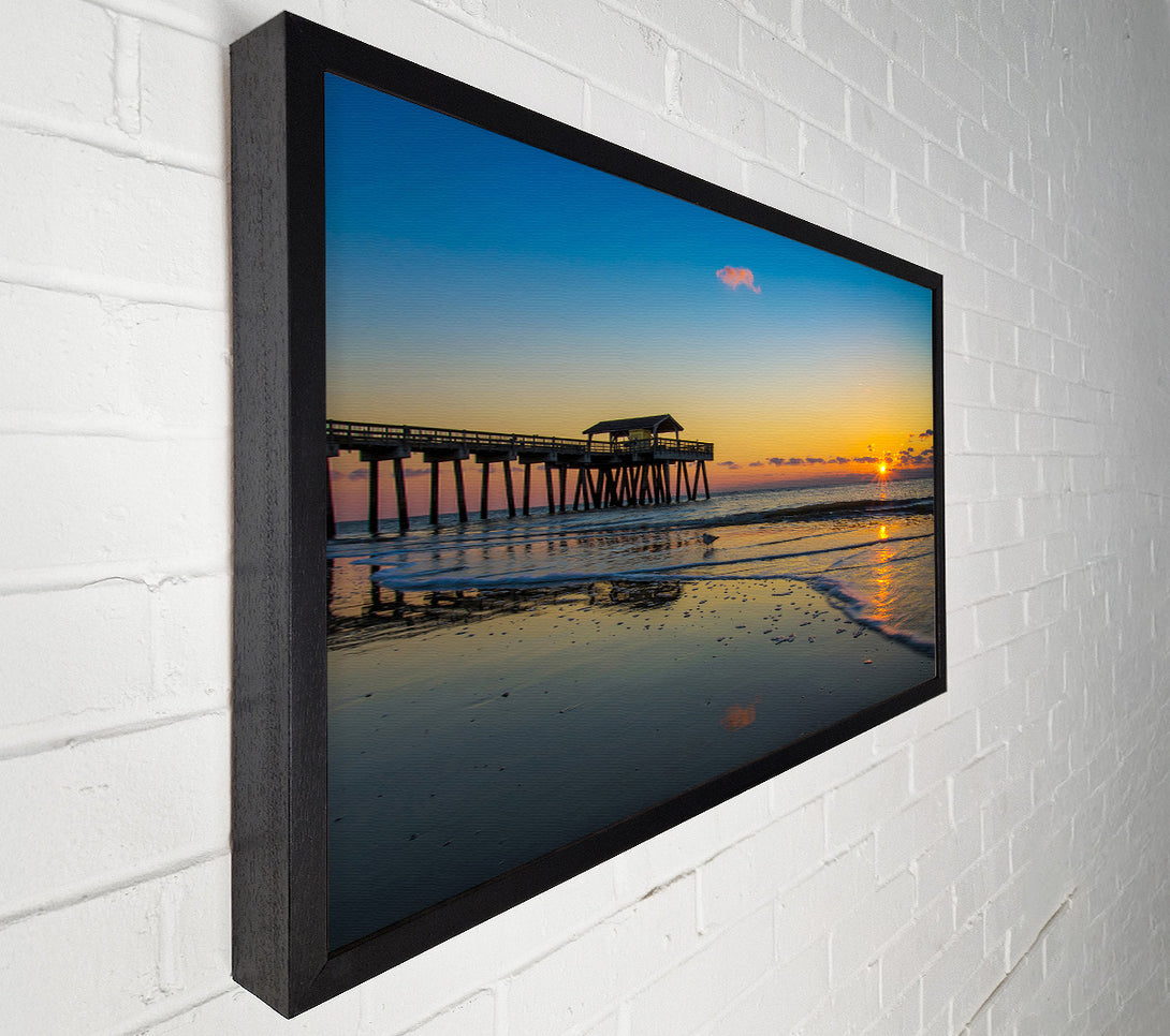  A Canvas Print of Pier At Sunset Canvas Print