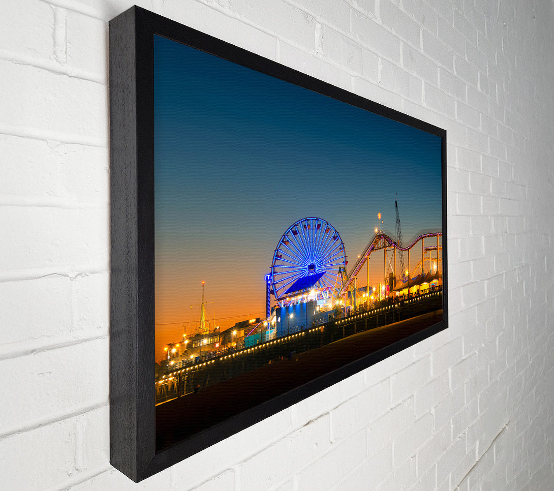  A Canvas Print of Santa Monica Pier At Dusk Canvas Print