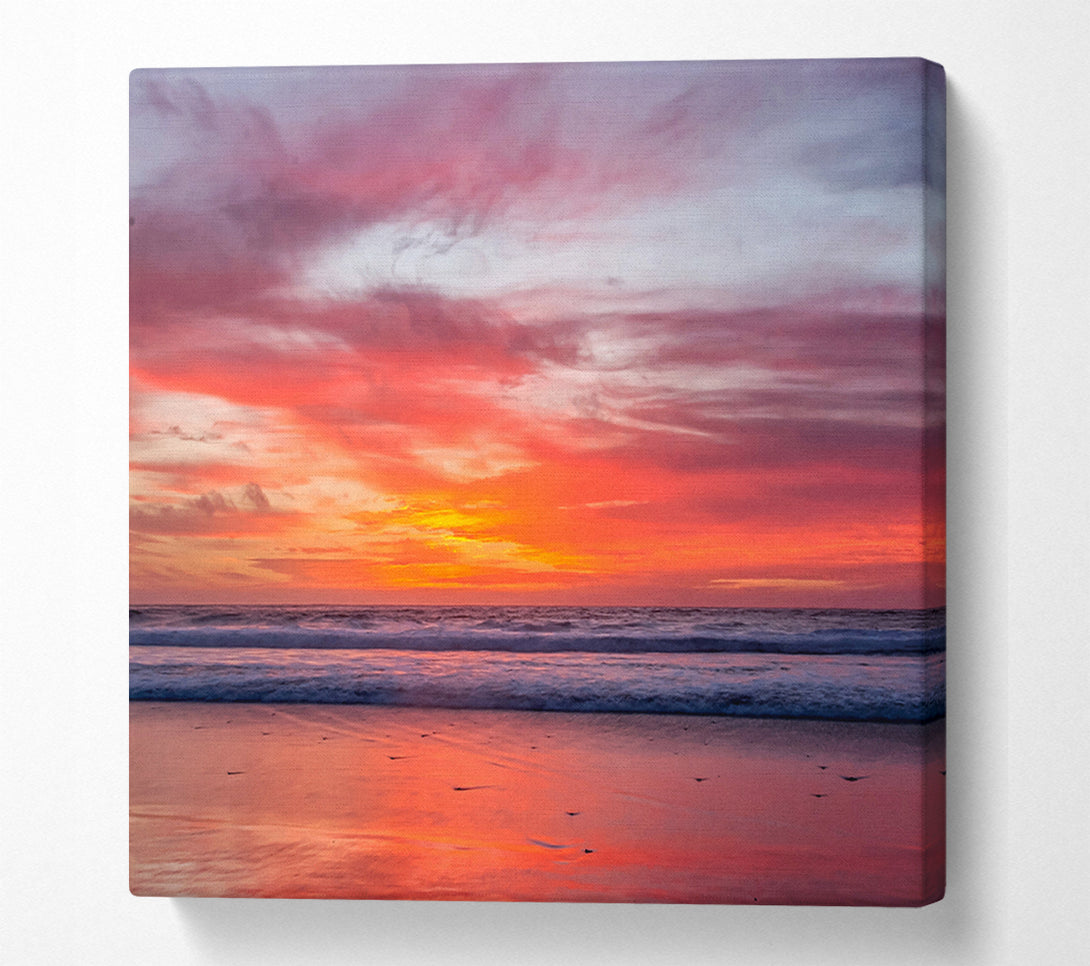 A Canvas Print of Sunset Ocean Canvas Art