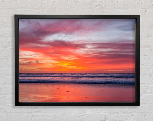 Sunset Ocean Framed Print