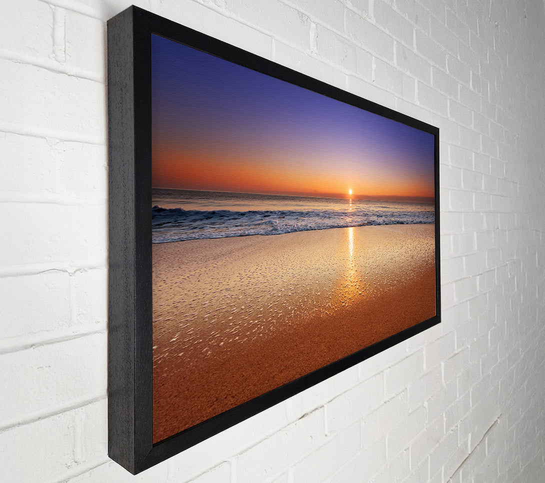  A Canvas Print of Distant Ocean Sunset Canvas Art