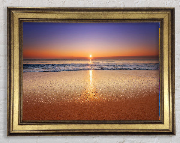 Distant Ocean Sunset Framed Print