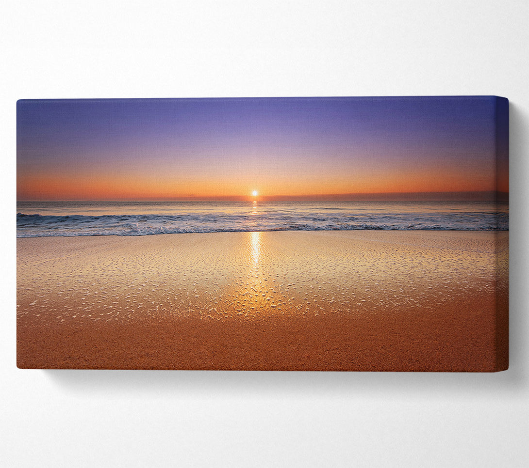  A Canvas Print of Distant Ocean Sunset Canvas Art
