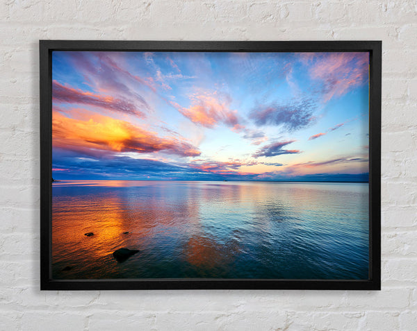 Nothing But Ocean Skies Framed Print