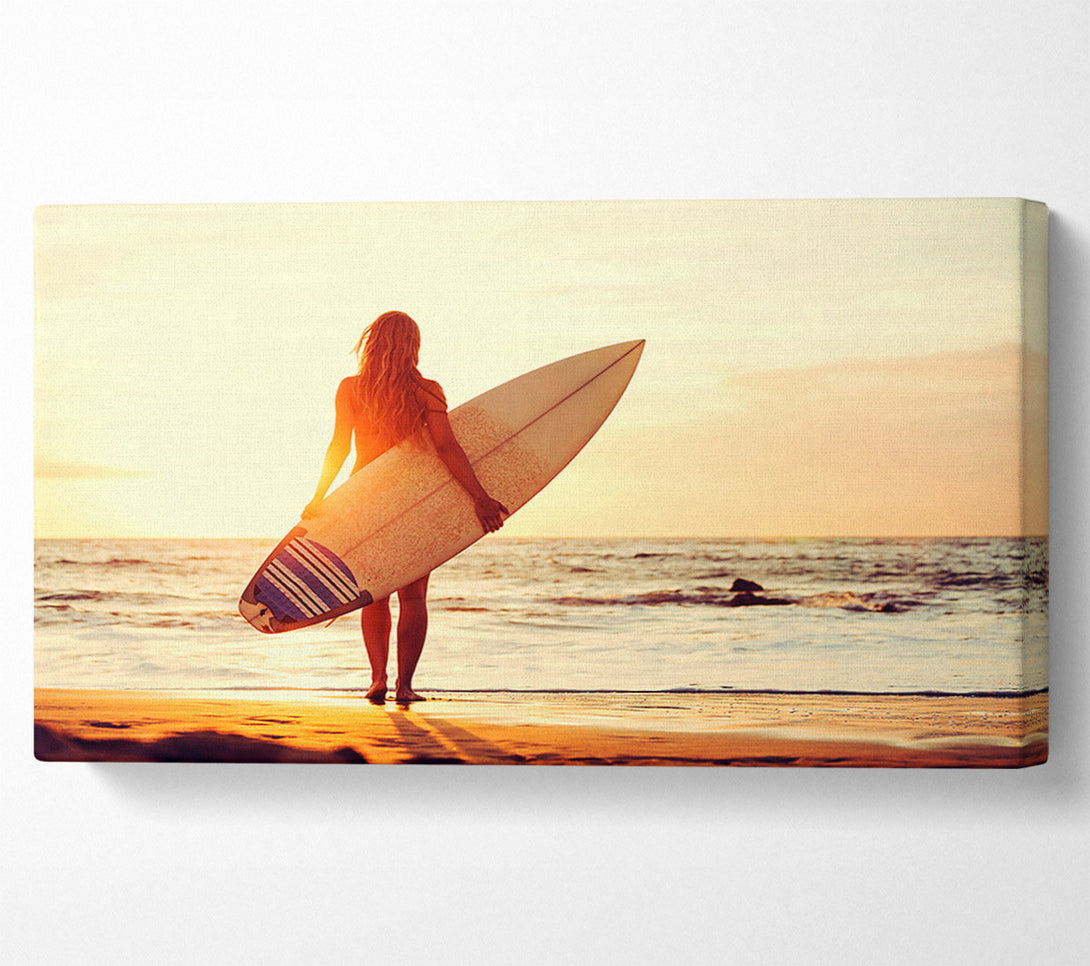  A Canvas Print of Surfers Sunrise Canvas Wall Art