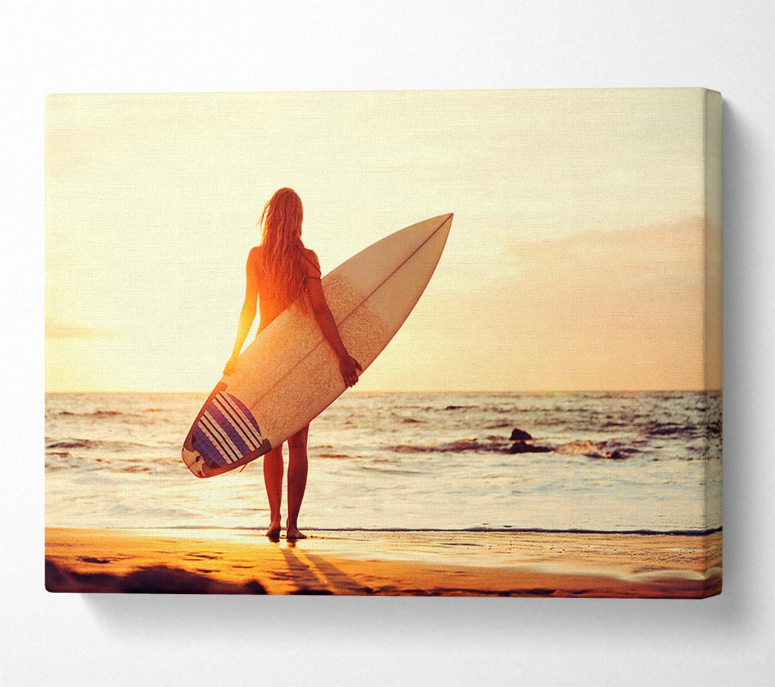  A Canvas Print of Surfers Sunrise Canvas Wall Art