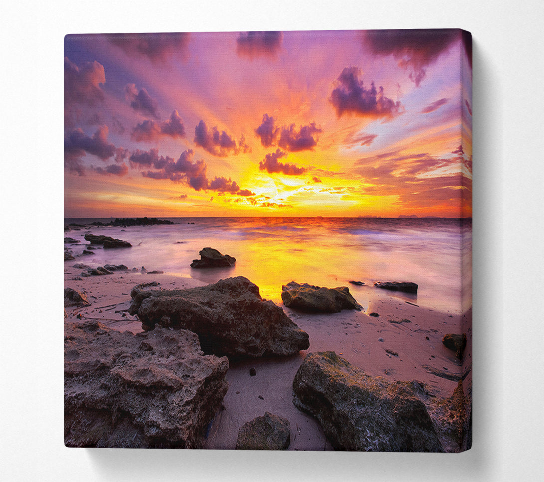  A Canvas Print of Distant Ocean Skies Canvas Wall Art