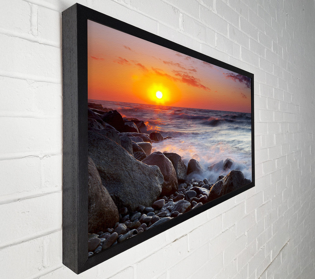 A Canvas Print of Swell Of The Ocean Rocks Canvas Print