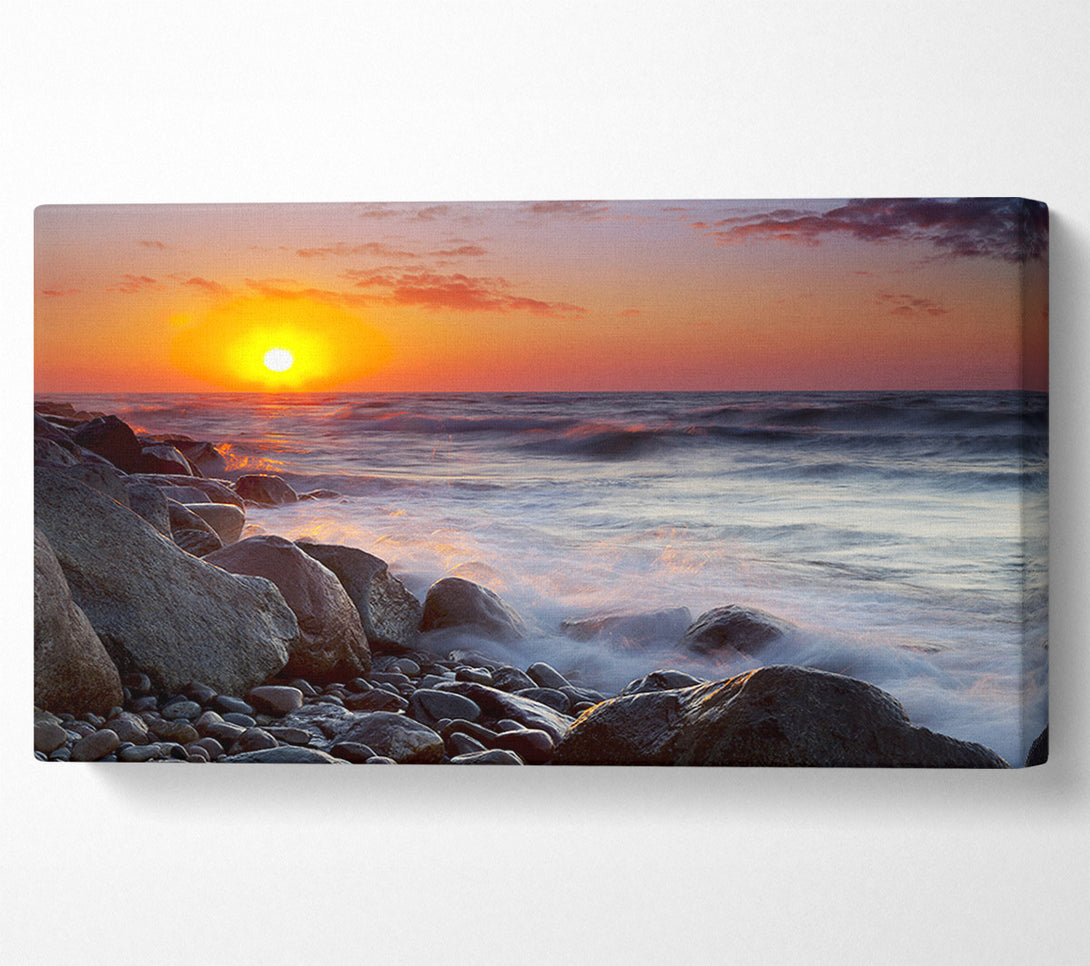  A Canvas Print of Swell Of The Ocean Rocks Canvas Print