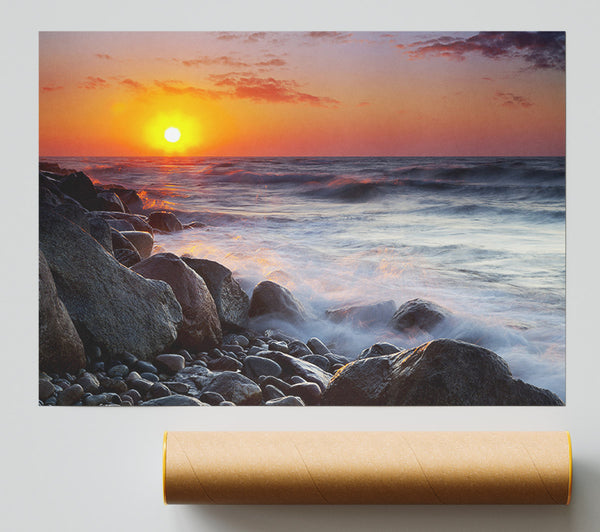 Swell Of The Ocean Rocks Giclee Print