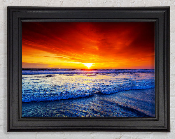 Fierce Ocean Skies Framed Print