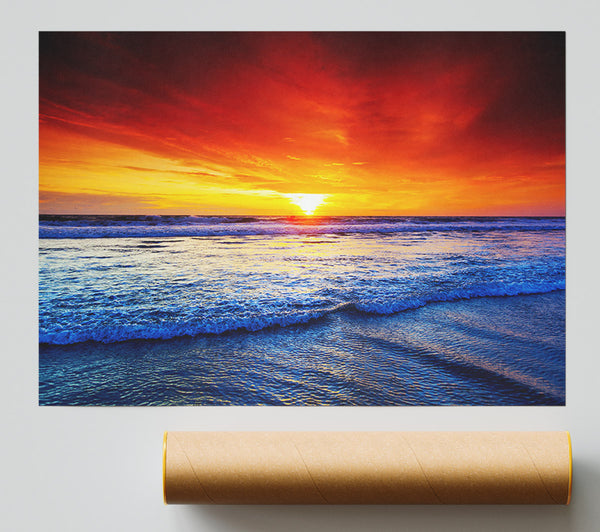 Fierce Ocean Skies Poster