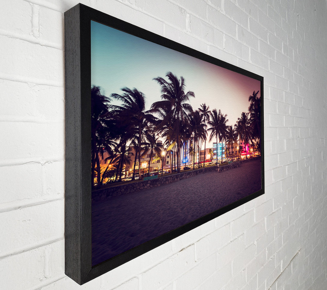  A Canvas Print of Miami Dusk Canvas Art