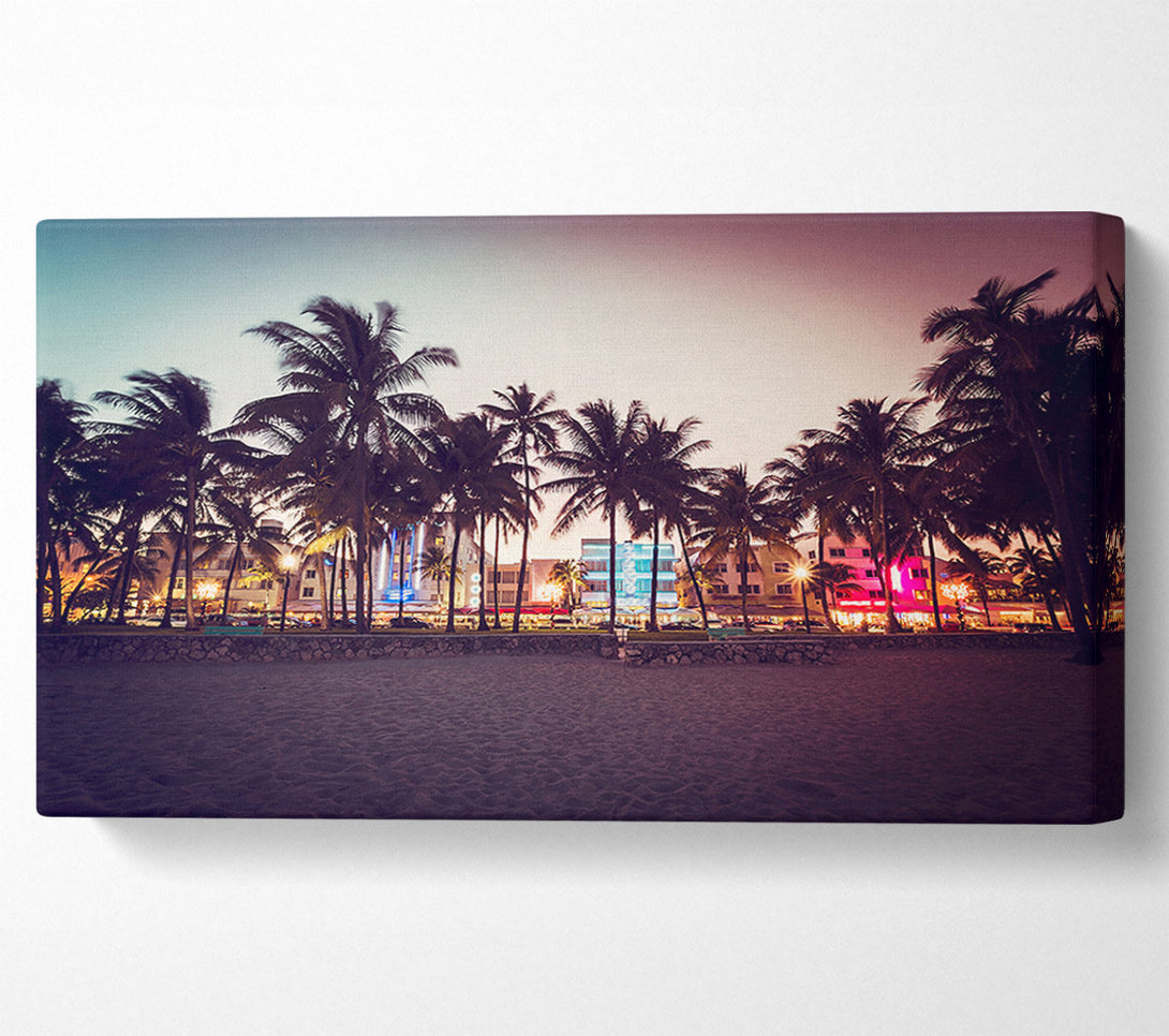  A Canvas Print of Miami Dusk Canvas Art