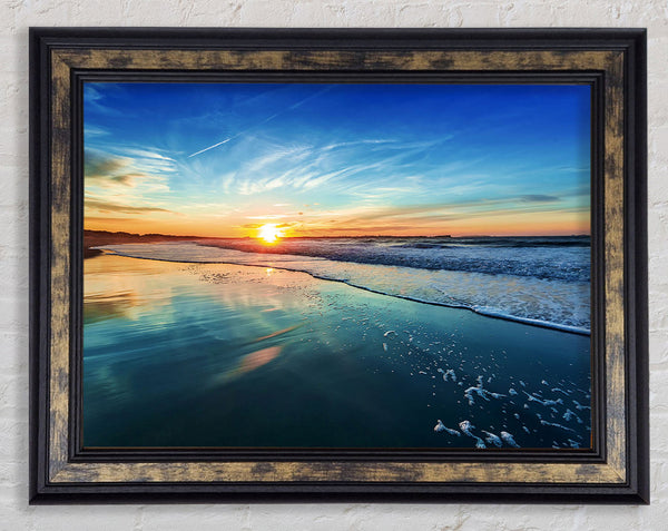 Turquoise Ocean Swell Framed Print
