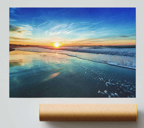 Turquoise Ocean Swell Poster