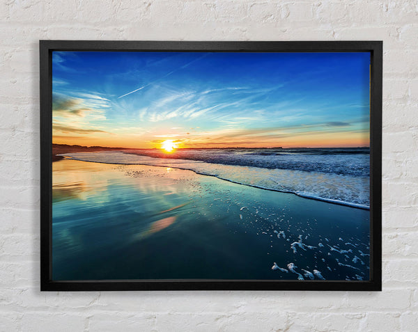 Turquoise Ocean Swell Framed Print