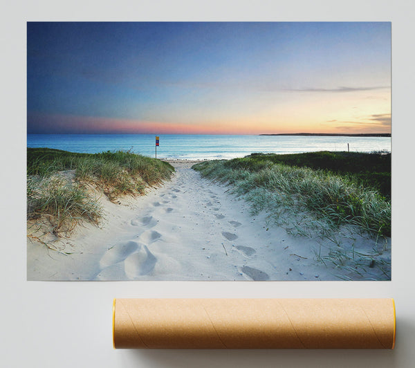 Sunrise Beach Walk Print