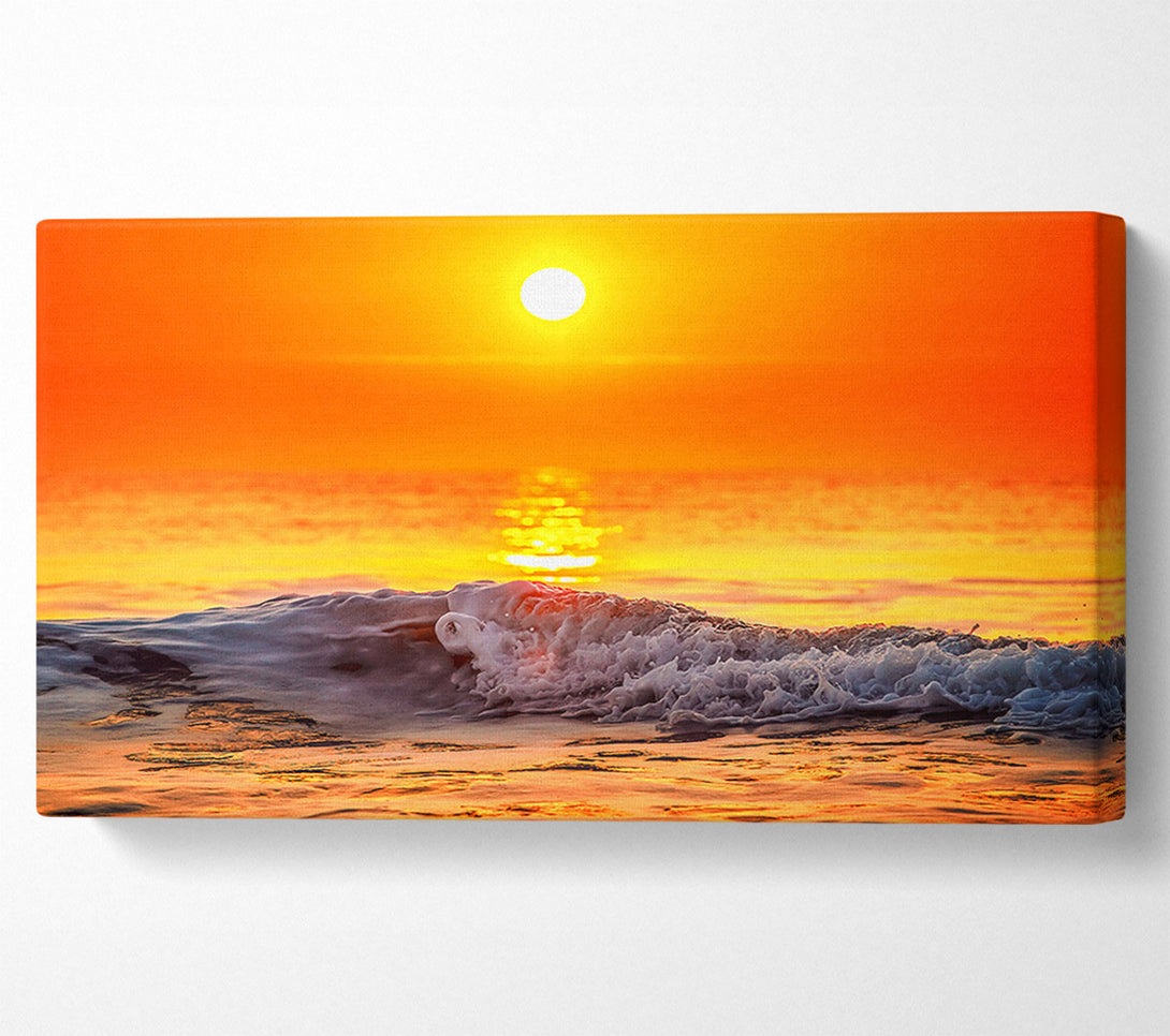  A Canvas Print of Glistening Ocean Waves Canvas Art