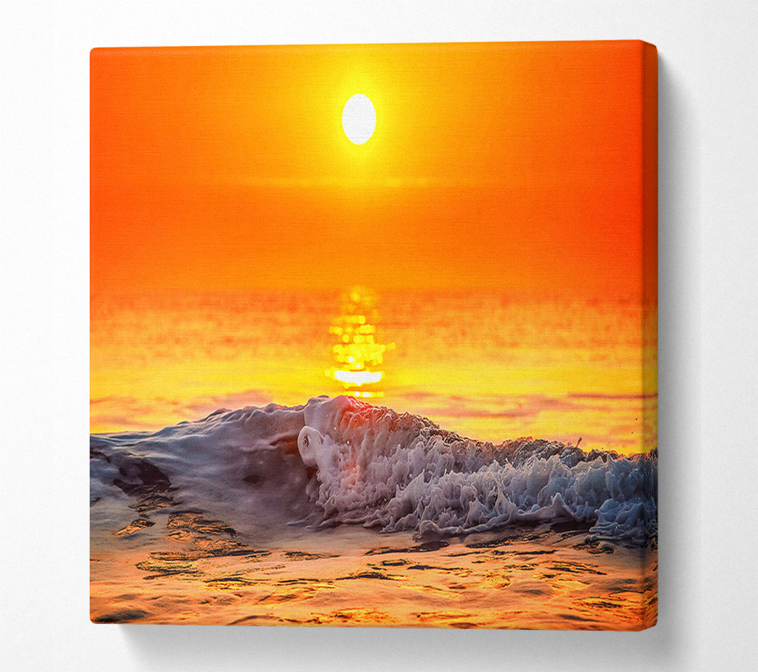  A Canvas Print of Glistening Ocean Waves Canvas Art