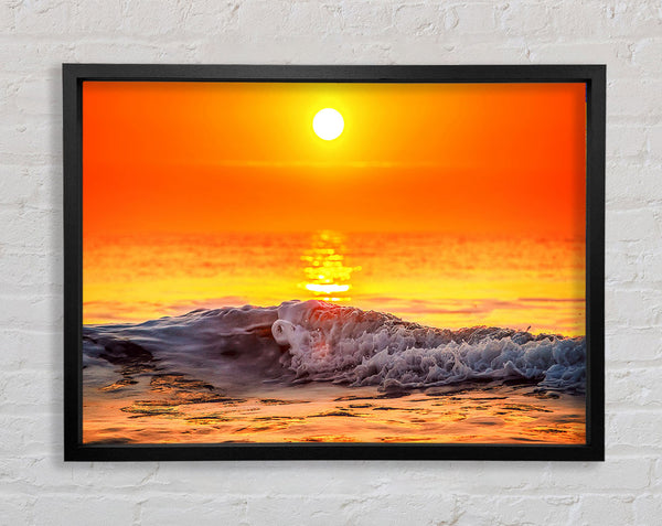Glistening Ocean Waves Framed Print