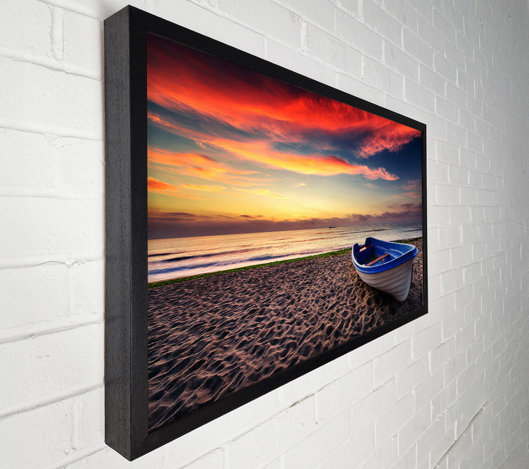  A Canvas Print of Row Boat Skies Canvas Print