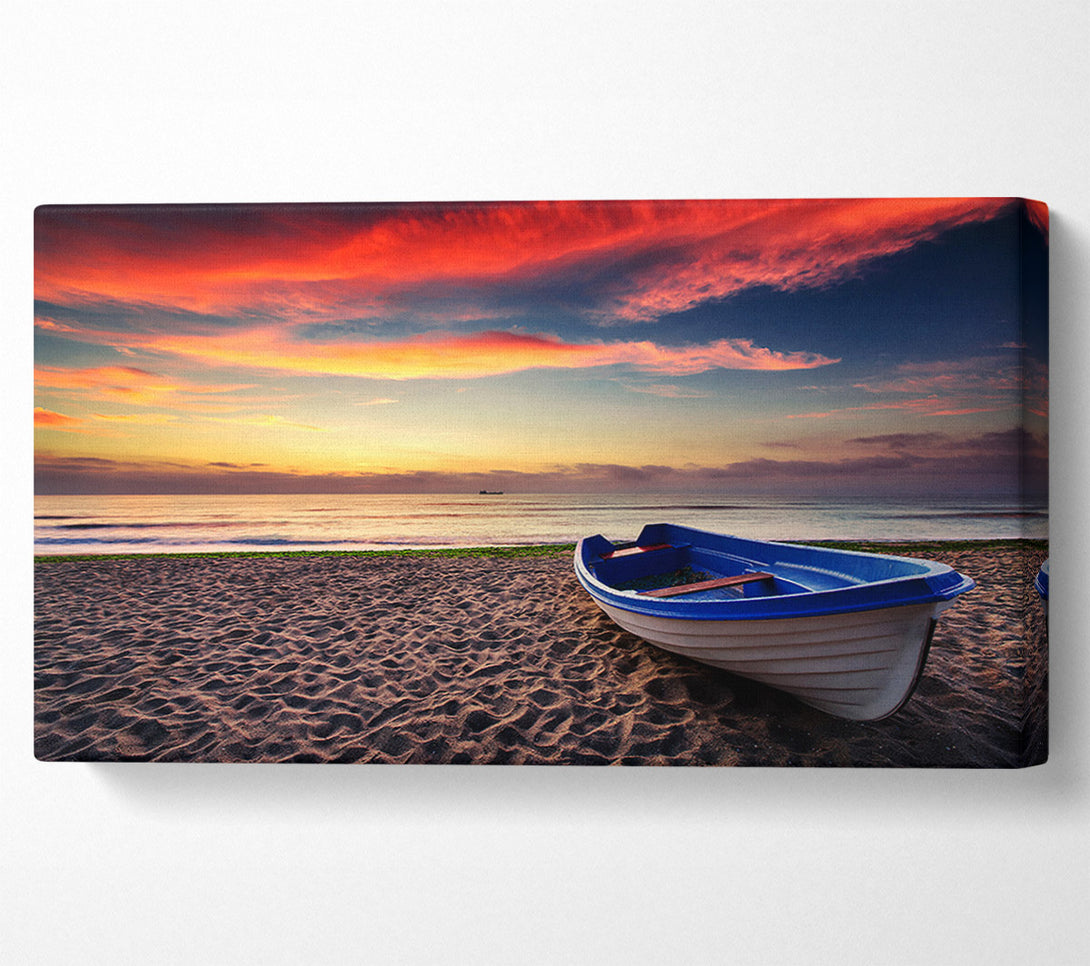  A Canvas Print of Row Boat Skies Canvas Print
