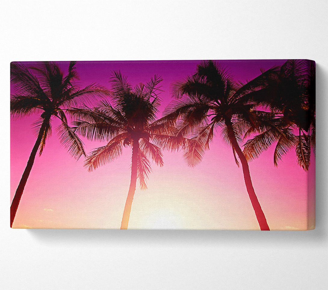 A Canvas Print of Los Angeles Sunset Palms Canvas Wall Art