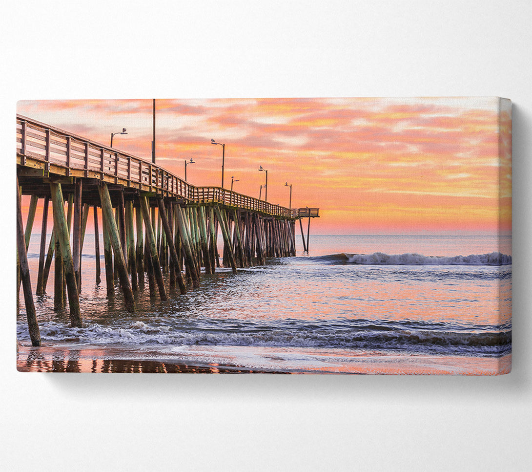  A Canvas Print of Sunrise Pier Canvas Wall Art