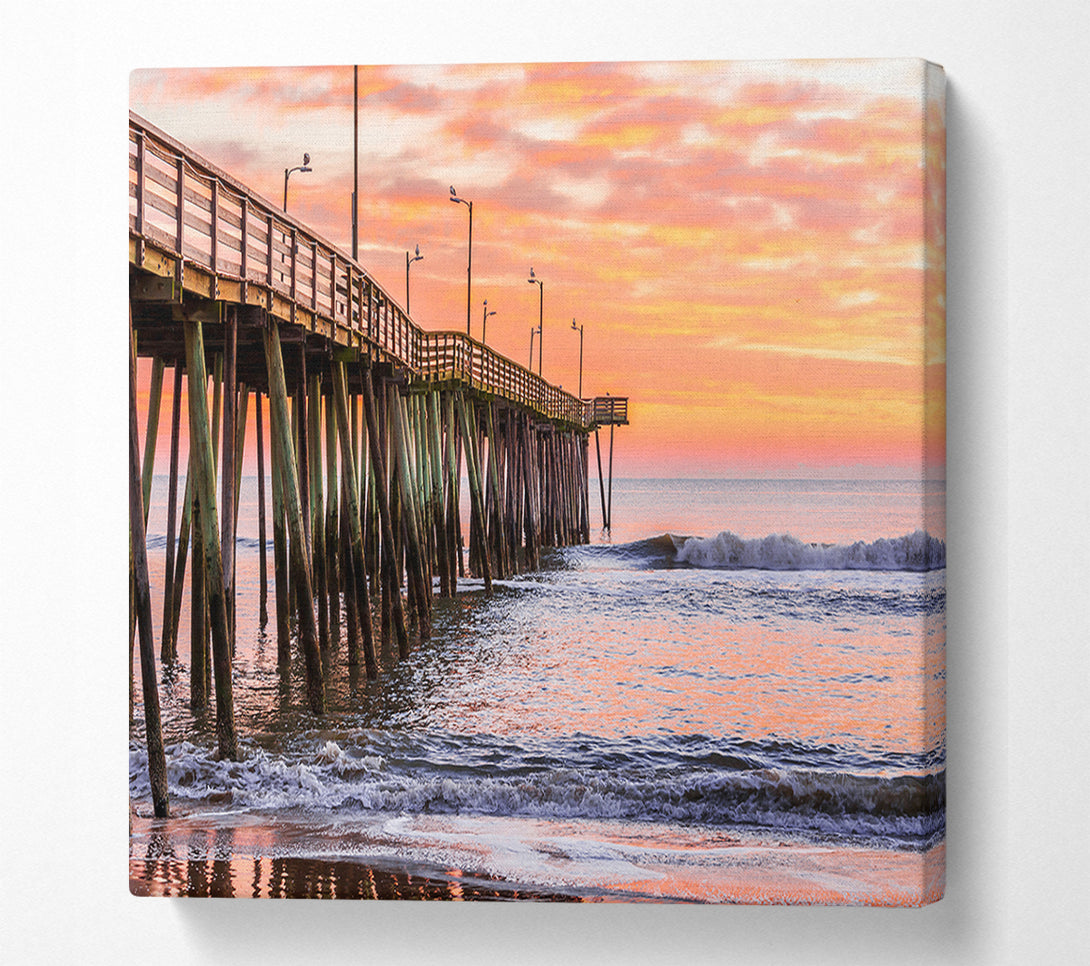  A Canvas Print of Sunrise Pier Canvas Wall Art