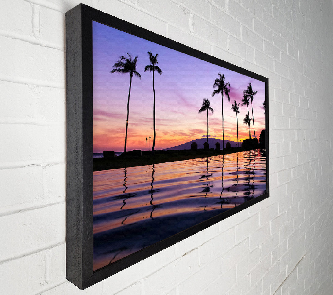 A Canvas Print of Ripples At Sunset Canvas Print