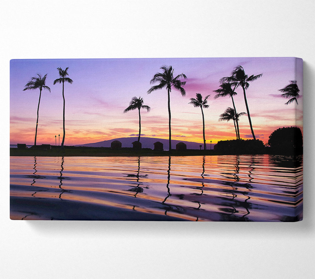  A Canvas Print of Ripples At Sunset Canvas Print