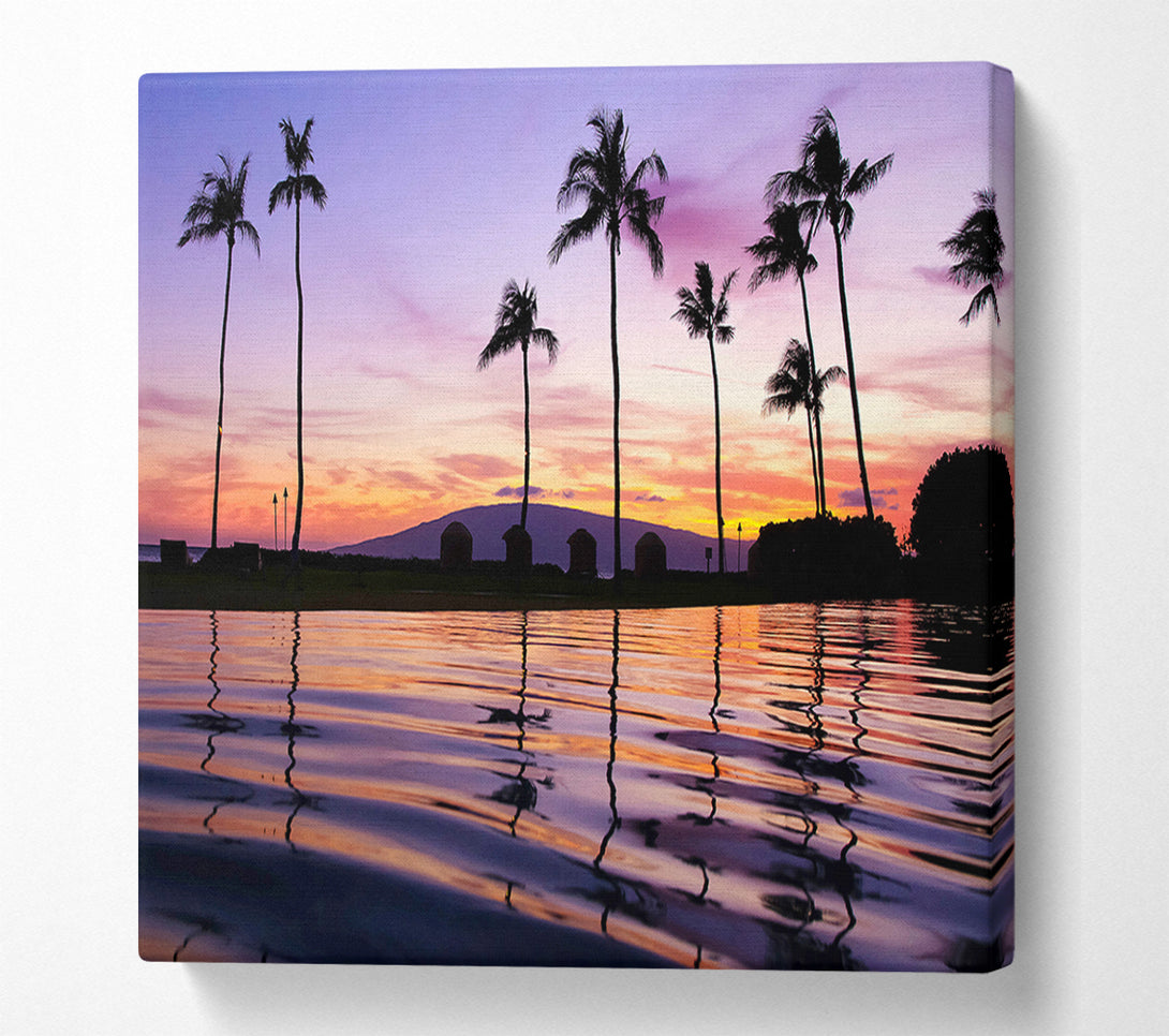  A Canvas Print of Ripples At Sunset Canvas Print