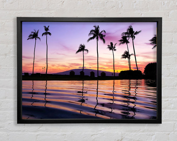Ripples At Sunset Framed Print
