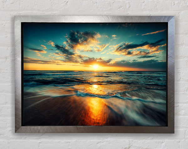 Fire Sunset Glow Framed Print